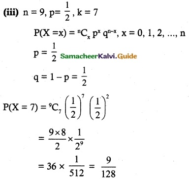 Samacheer Kalvi 12th Maths Guide Chapter 11 Probability Distributions Ex 11.5 3