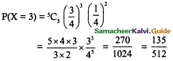 Samacheer Kalvi 12th Maths Guide Chapter 11 Probability Distributions Ex 11.5 5