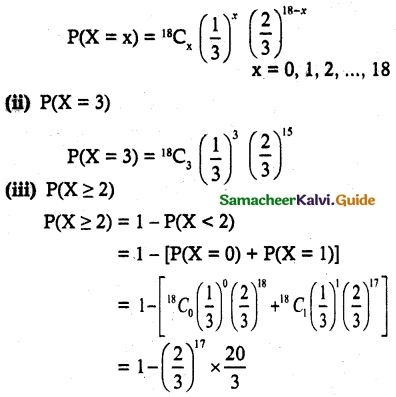 Samacheer Kalvi 12th Maths Guide Chapter 11 Probability Distributions Ex 11.5 6
