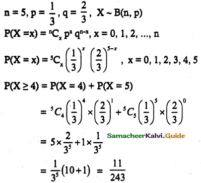 Samacheer Kalvi 12th Maths Guide Chapter 11 Probability Distributions Ex 11.6 9