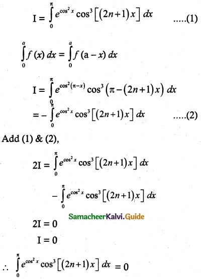 Samacheer Kalvi 12th Maths Guide Chapter 9 Applications of Integration Ex 9.10 3