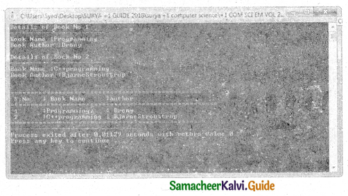 Samacheer Kalvi 11th Computer Science Guide Chapter 12 Arrays and Structures 18
