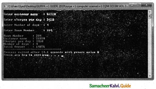 Samacheer Kalvi 11th Computer Science Guide Chapter 14 Classes and Objects 16