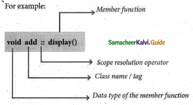 Samacheer Kalvi 11th Computer Science Guide Chapter 14 Classes and Objects 8