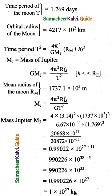 Samacheer Kalvi 11th Physics Guide Chapter 6 Gravitation 38