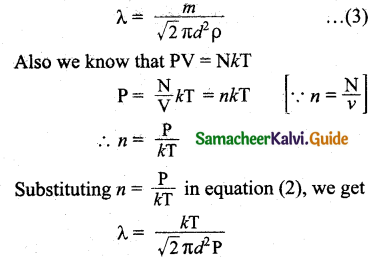 Samacheer Kalvi 11th Physics Guide Chapter 9 Kinetic Theory of Gases 23