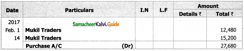 Samacheer Kalvi 11th Accountancy Guide Chapter 6 Subsidiary Books – I 37