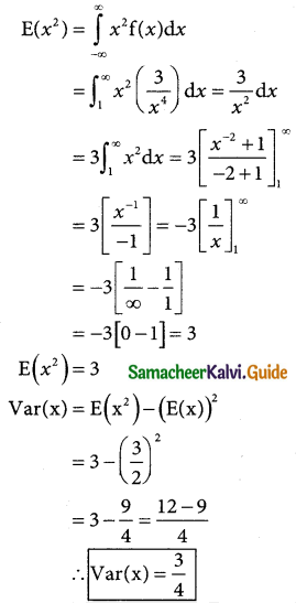 Samacheer Kalvi 12th Business Maths Guide Chapter 6 Random Variable and Mathematical Expectation Ex 6.2 6