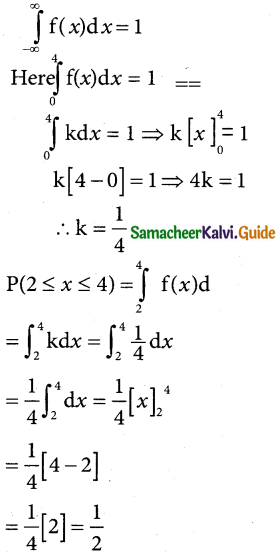 Samacheer Kalvi 12th Business Maths Guide Chapter 6 Random Variable and Mathematical Expectation Miscellaneous Problems 4