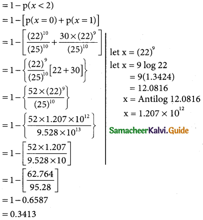 Samacheer Kalvi 12th Business Maths Guide Chapter 7 Probability Distributions Miscellaneous Problems 2
