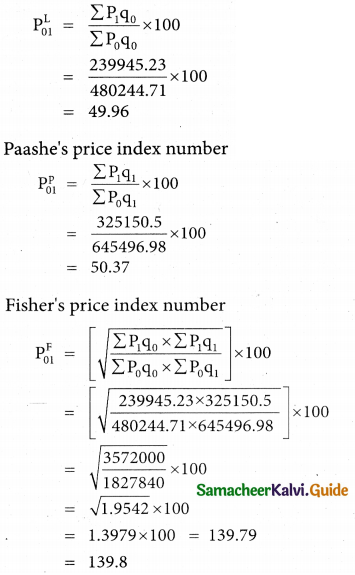 Samacheer Kalvi 12th Business Maths Guide Chapter 9 Applied Statistics Miscellaneous Problems 9