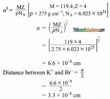 TN Board 12th Chemistry Important Questions Chapter 6 Solid State 11