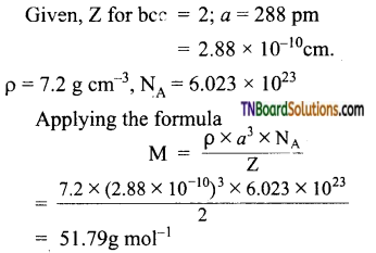 TN Board 12th Chemistry Important Questions Chapter 6 Solid State 8