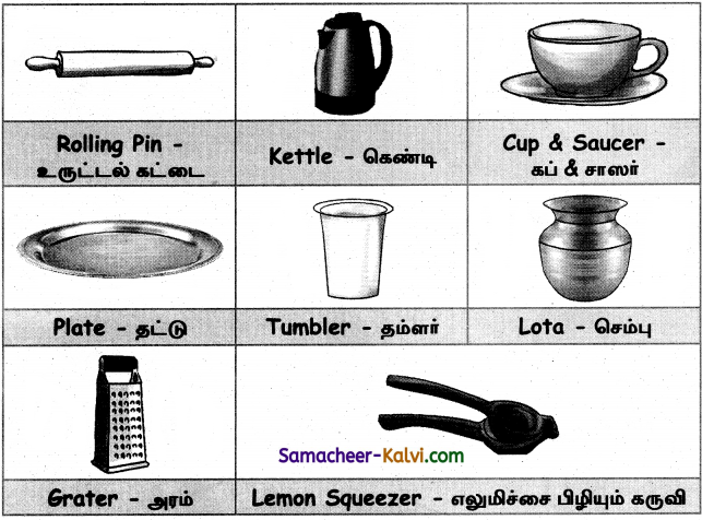 Samacheer Kalvi 3rd Standard English Guide Term 1 Chapter 1 Our Kitchen 4
