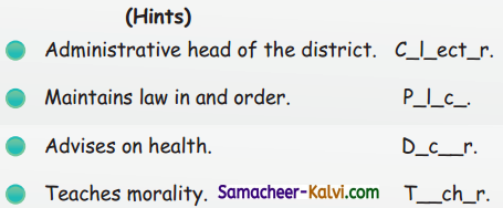 Samacheer Kalvi 3rd Standard Social Science Guide Term 2 Chapter 3 District Administration 1