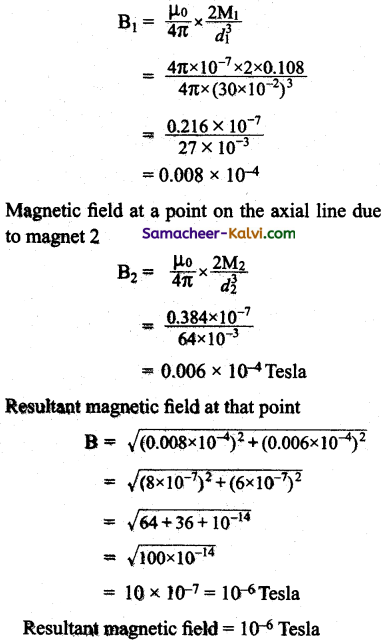 TN State Board 12th Physics Important Questions Chapter 3 Magnetism and Magnetic Effects of Electric Current 33